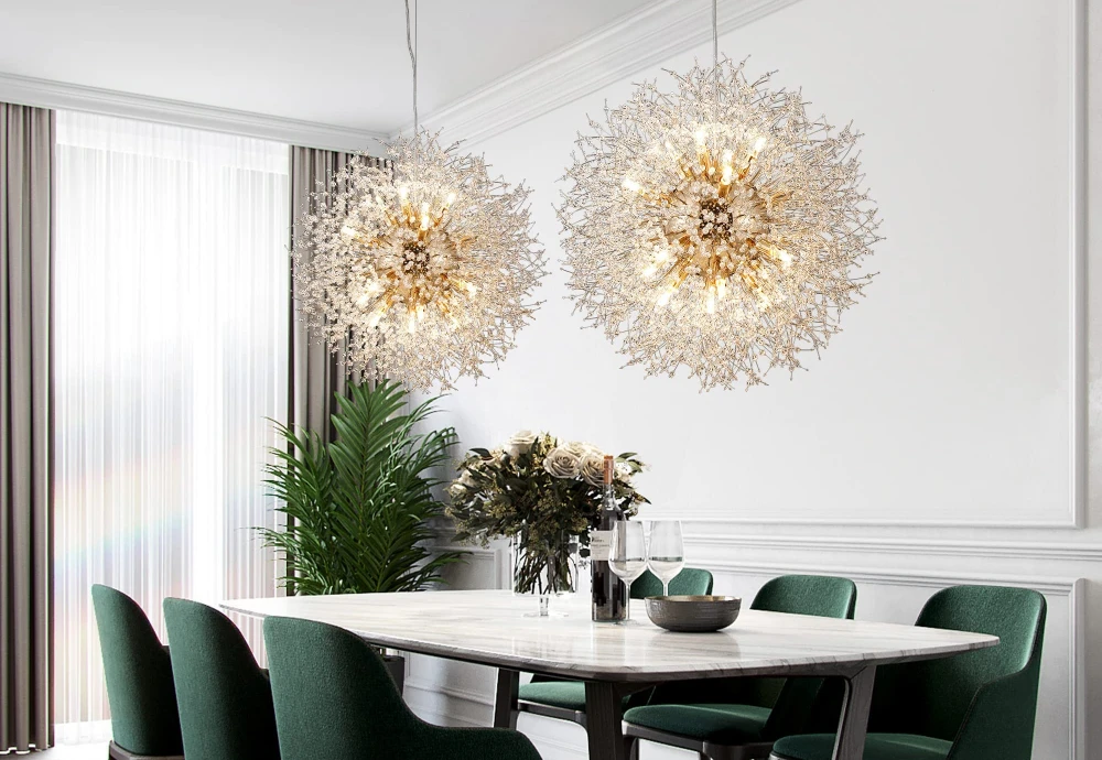 globe glass chandelier